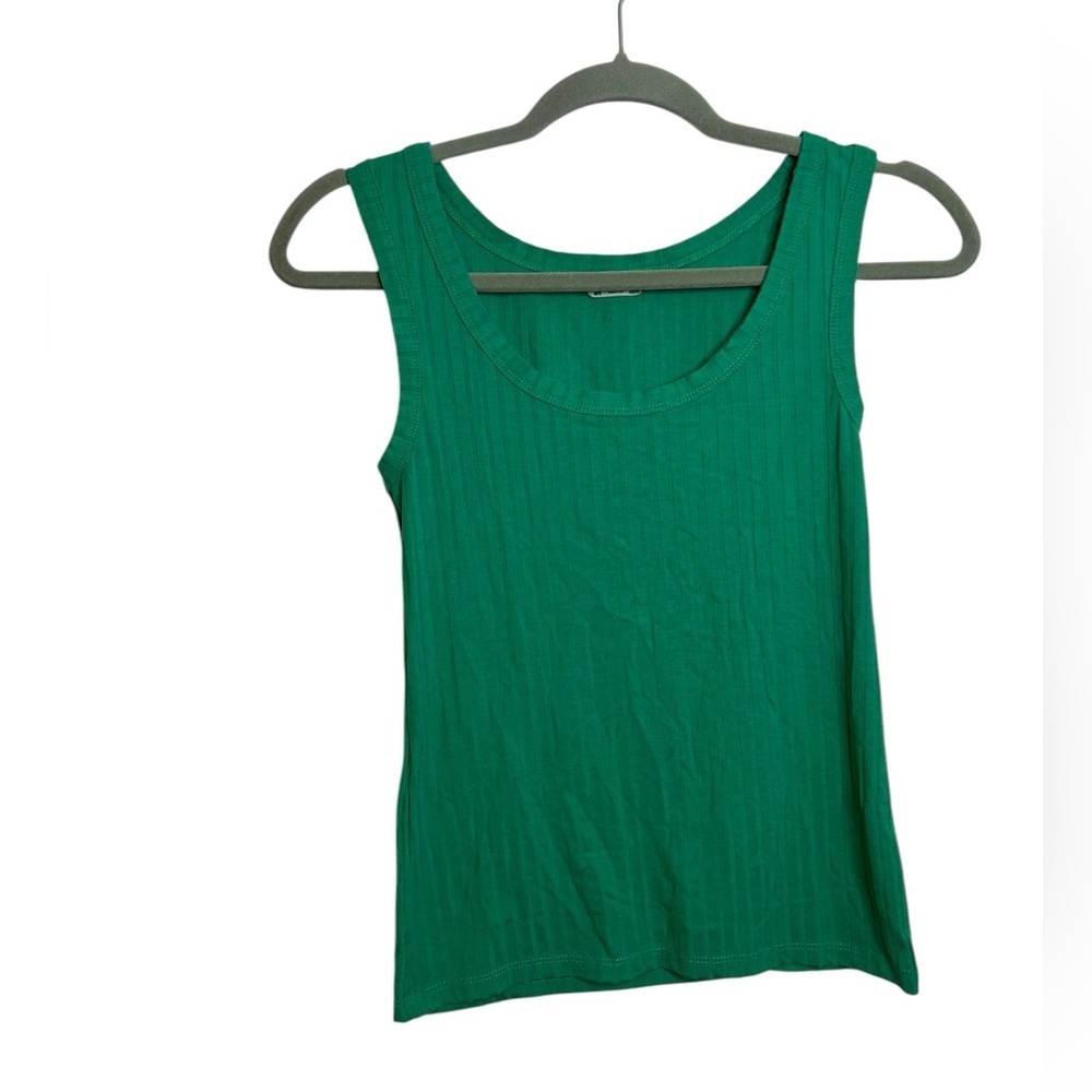 Intimately Free People Kelly Green Ribbed Classic Tank